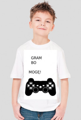 Koszulka z napisem ,,Gram bo MOGĘ''