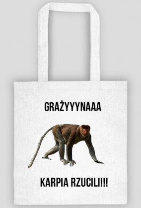 Torba na zakupy z Nosaczem Sundajskim "Karpia rzucili"