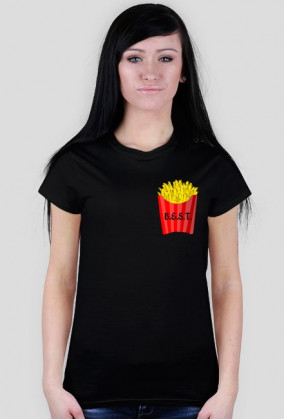 fries black t-shirt
