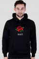 rose black hoodie