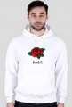 rose white hoodie