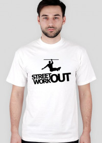 Street workout logo - koszulka - biała