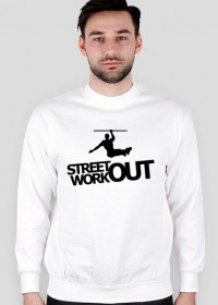 Street workout logo - longsleeve - biały