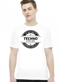Koszulki męskie TECHNO biała.