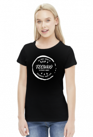 Koszulka damska TECHNO czarna.