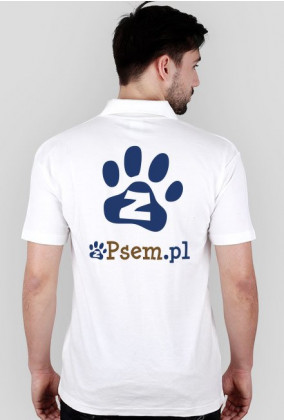 zPsem.pl PSIjazna strona internetu - koszulka polo logo z tyłu