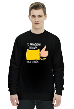 Bluza Męska"To prawdziwy tatuaż? Nie, z chipsów"