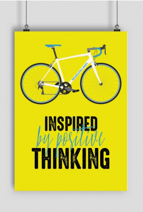 Plakat Rower - Inspired by positive thinking