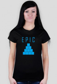 Epic Squares Logo Black T-Shirt Woman