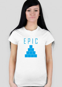 Epic Squares Logo White T-Shirt Woman