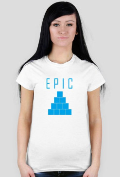 Epic Squares Logo White T-Shirt Woman