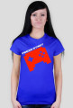 PRESS START PAD orange - blue t-shirt WOMEN