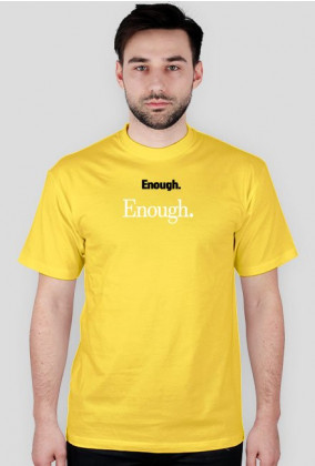 Koszulka męska z dużym napisem "Enough."