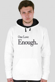 Bluza z kapturem z napisem "One Love Enough"