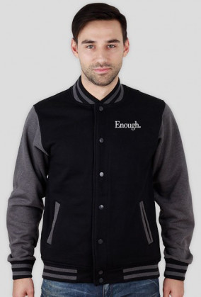 Bluza zapinana z napisem "Enough."