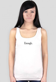 Koszulka z małym napisem "Enough."