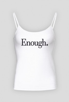 Sportowa koszulka z napisem "Enough"