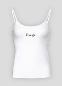 Sportowa koszulka z małym napisem "Enough"