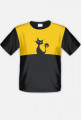 koszulka hybryda " kot czarny"