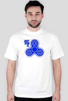 CreativeWear Fidget Spinner Just Spin It Blue M