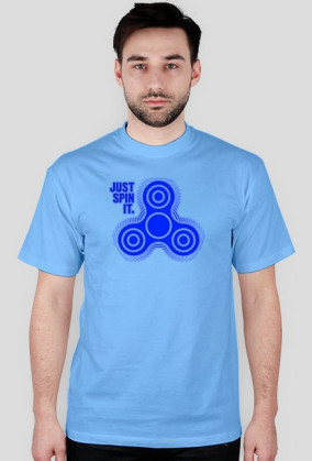 CreativeWear Fidget Spinner Just Spin It Blue M