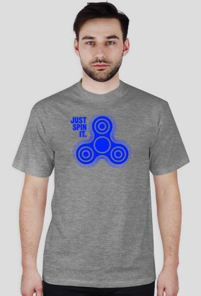 CreativeWear Fidget Spinner Just Spin It Blue M