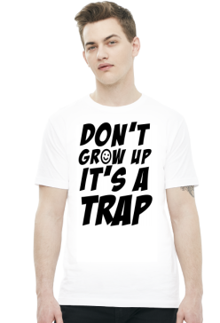 Don't grow up - it's a trap! (t-shirt męski) ciemna grafika