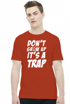 Don't grow up - it's a trap! (t-shirt męski) jasna grafika