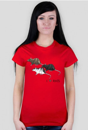 I love RATS 2 koszulka damska różne kolory