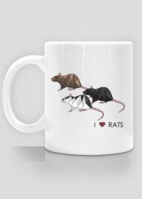DWUSTRONNY kubek I LOVE RATS 2