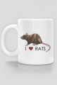 DWUSTRONNY kubek I LOVE RATS 1