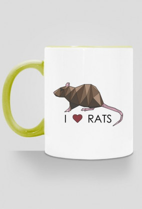 JEDNOSTRONNY kubek I LOVE RATS 1 kolorowy