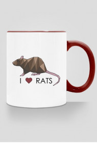 DWUSTRONNY kubek I LOVE RATS 1 kolorowy