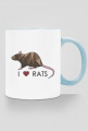 DWUSTRONNY kubek I LOVE RATS 1 kolorowy