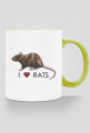 DWUSTRONNY kubek I LOVE RATS 1 kolorowy