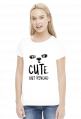 "Cute but psycho" - Koszulka damska (Biała)