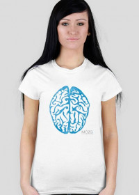 t-shirt damski mózg