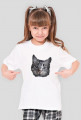 Koszulka dziewczęca z nadrukiem kota