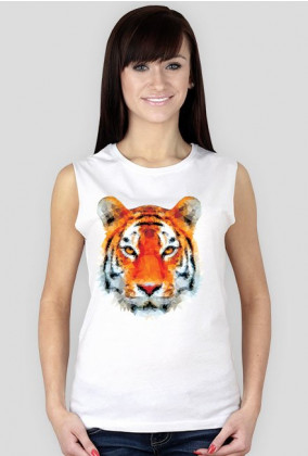 Tygrys low poly 2 koszulka damska