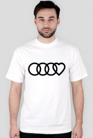 koszulka love Audi biała