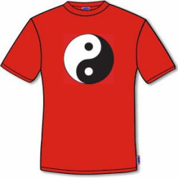 Yin Yang T-Shirt czerwony