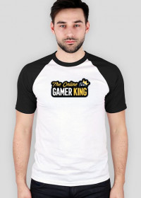 T-shirt The online gamer king czarne rękawy