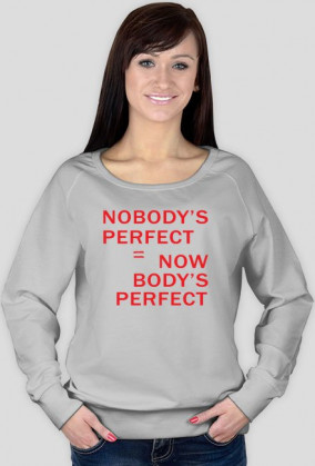 bluza damska szara: NOBODY'S PERFECT