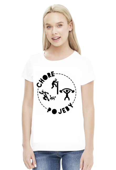 Chore Pojeby Black T-Shirt Damski