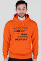 bluza męska pomarańczowa: NOBODY'S PERFECT