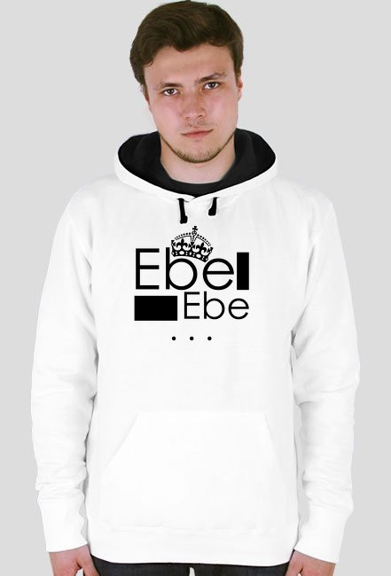 EBE EBE BLUZA Z CZARNYM KAPTUREM