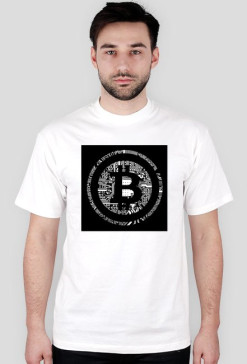 T-Shirt Bitcoin czarny męski