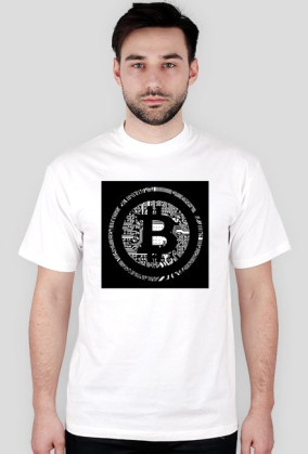 T-Shirt Bitcoin czarny męski