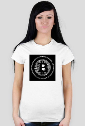 T-Shirt Bitcoin czarny damski