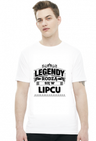T-shirt legendy rodza sie w lipcu